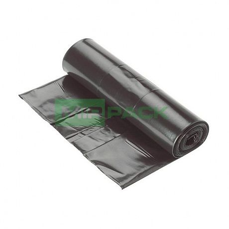 Мешки для мусора 120 литров, 60 мкм, 10 шт, ПВД, черные, 2х слойные - Вид 1