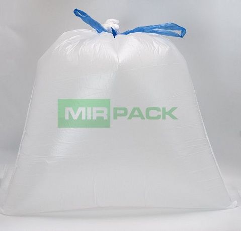 Пакеты для мусора с завязками 60 л, 18 мкм, ПНД, белые, 10 шт - Вид 3